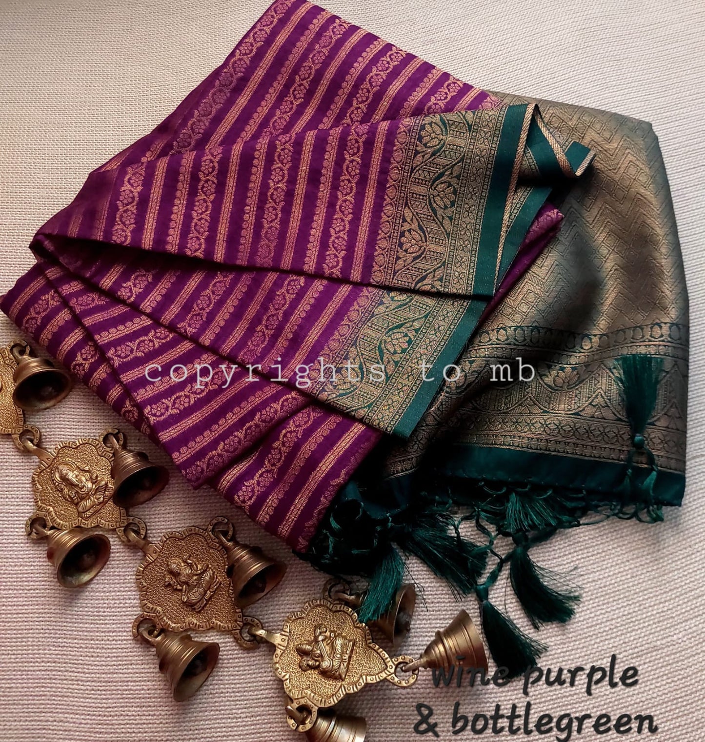 MULBERRY SILK-COTTON SAREE - AS1717