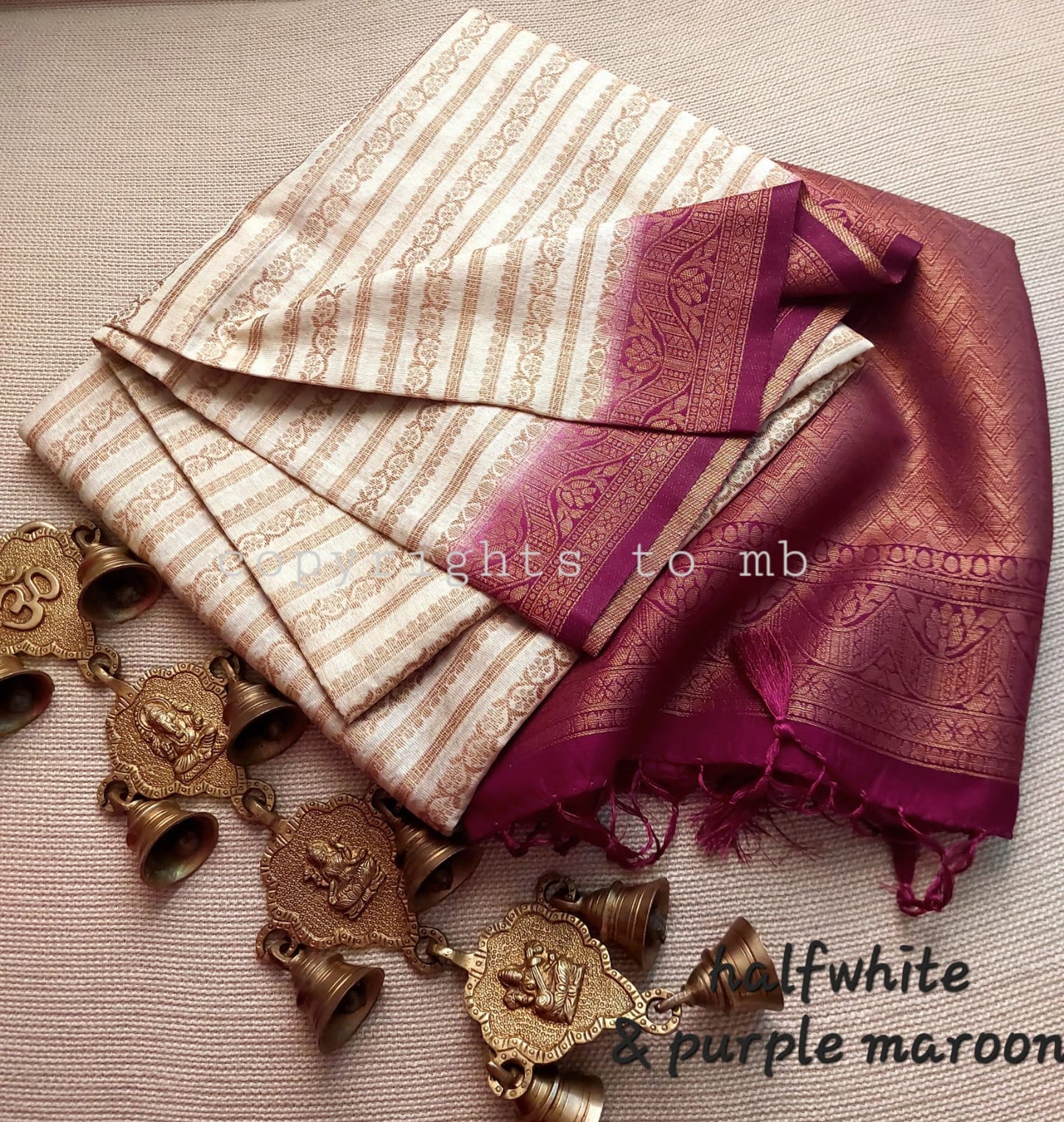 MULBERRY SILK-COTTON SAREE - AS1717