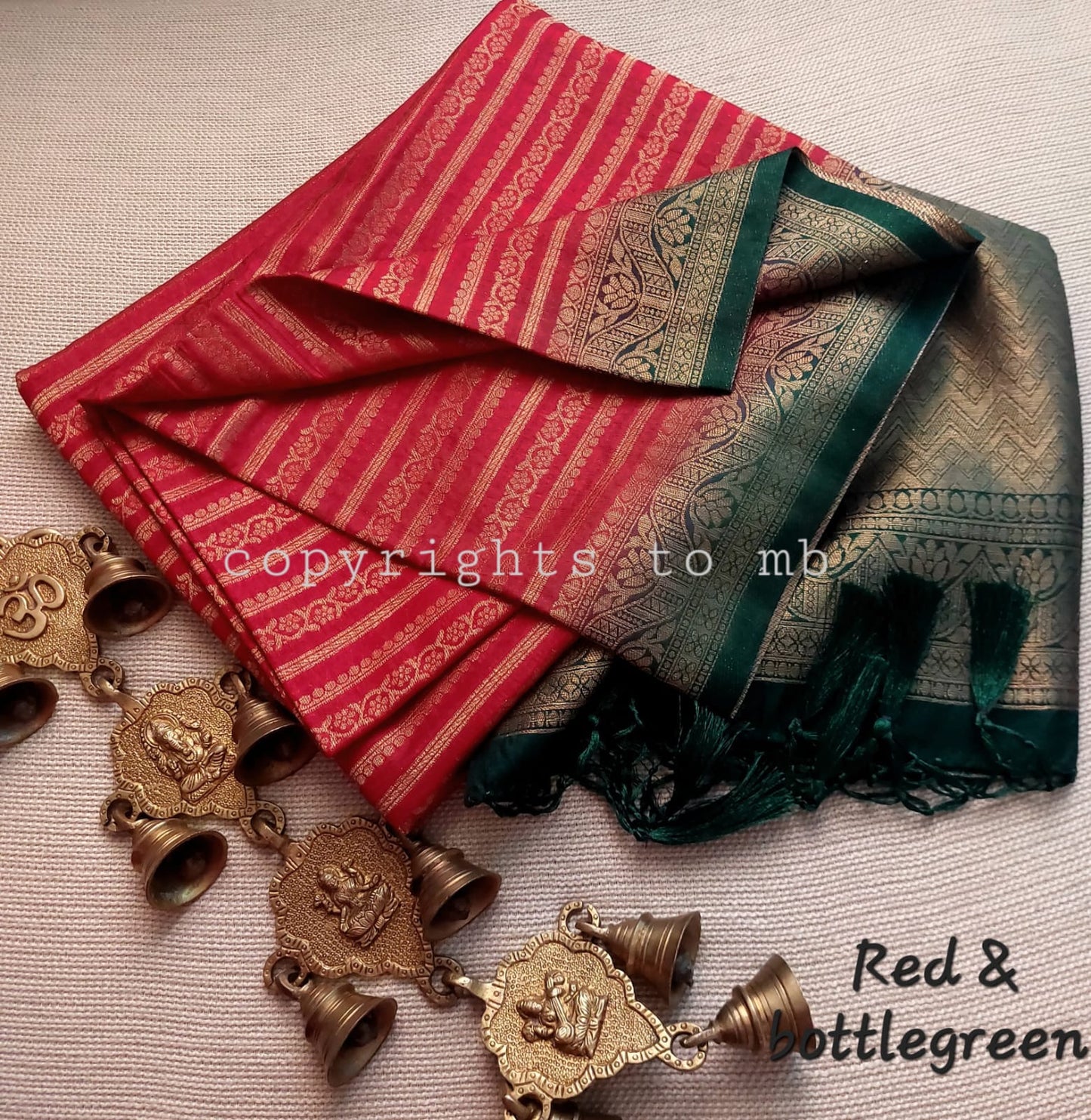 MULBERRY SILK-COTTON SAREE - AS1717