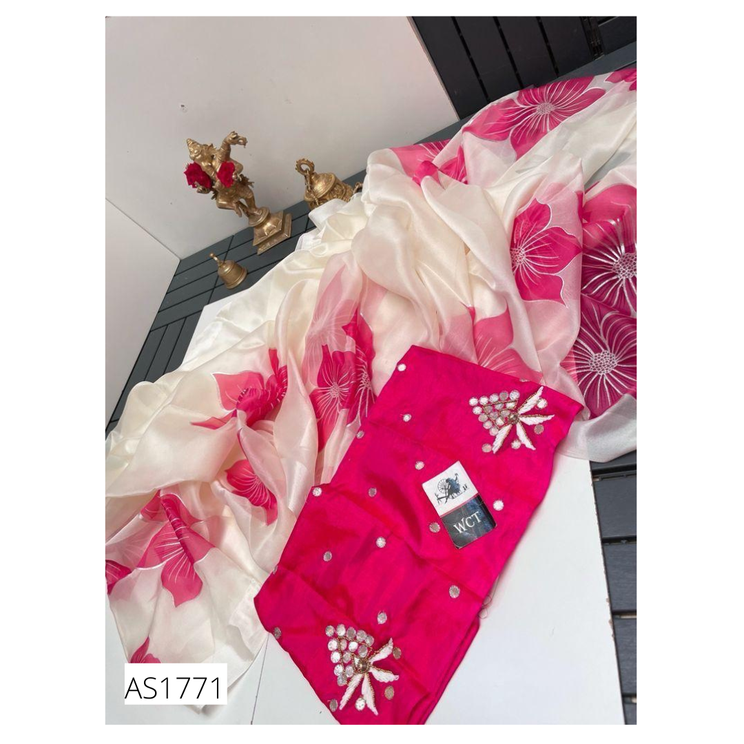 ORGANZA SAREE - AS1771