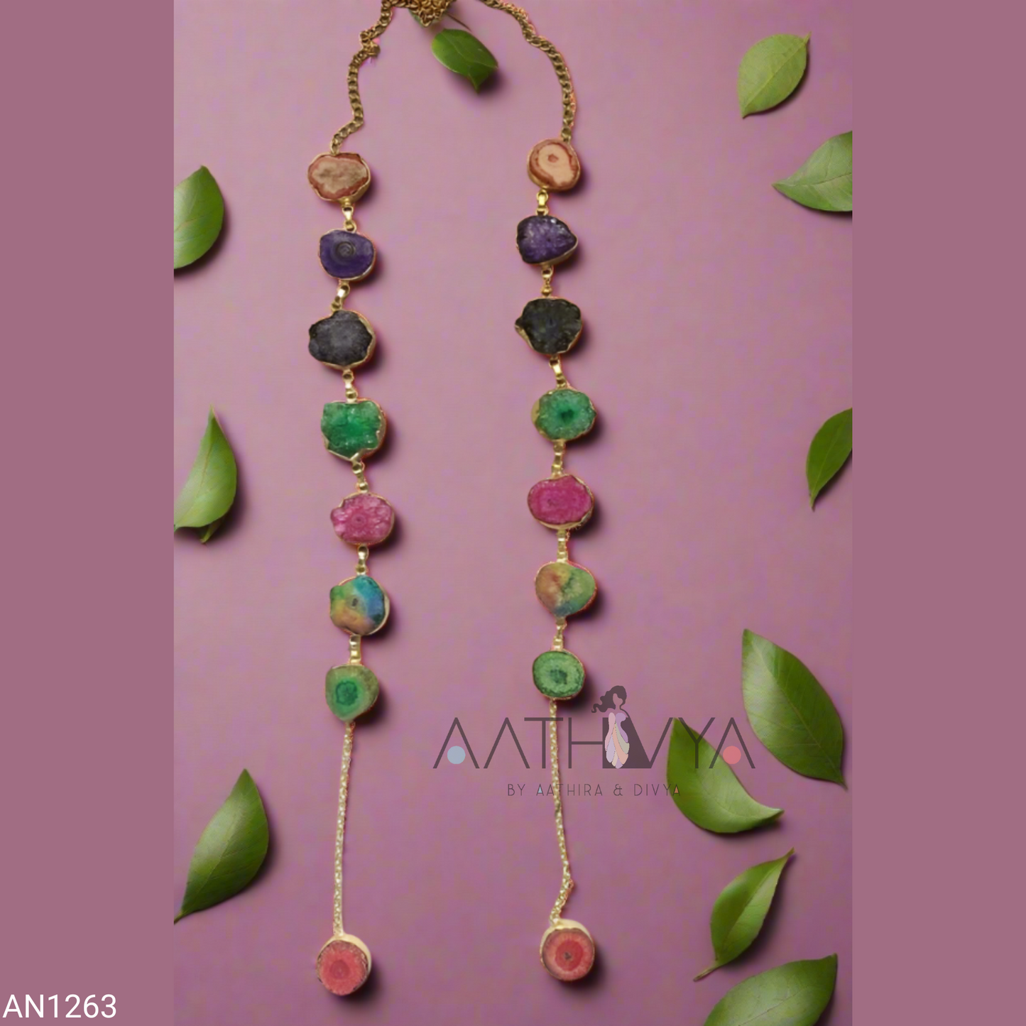 OPEN ENDED AGATE NECKPIECE - AN1263