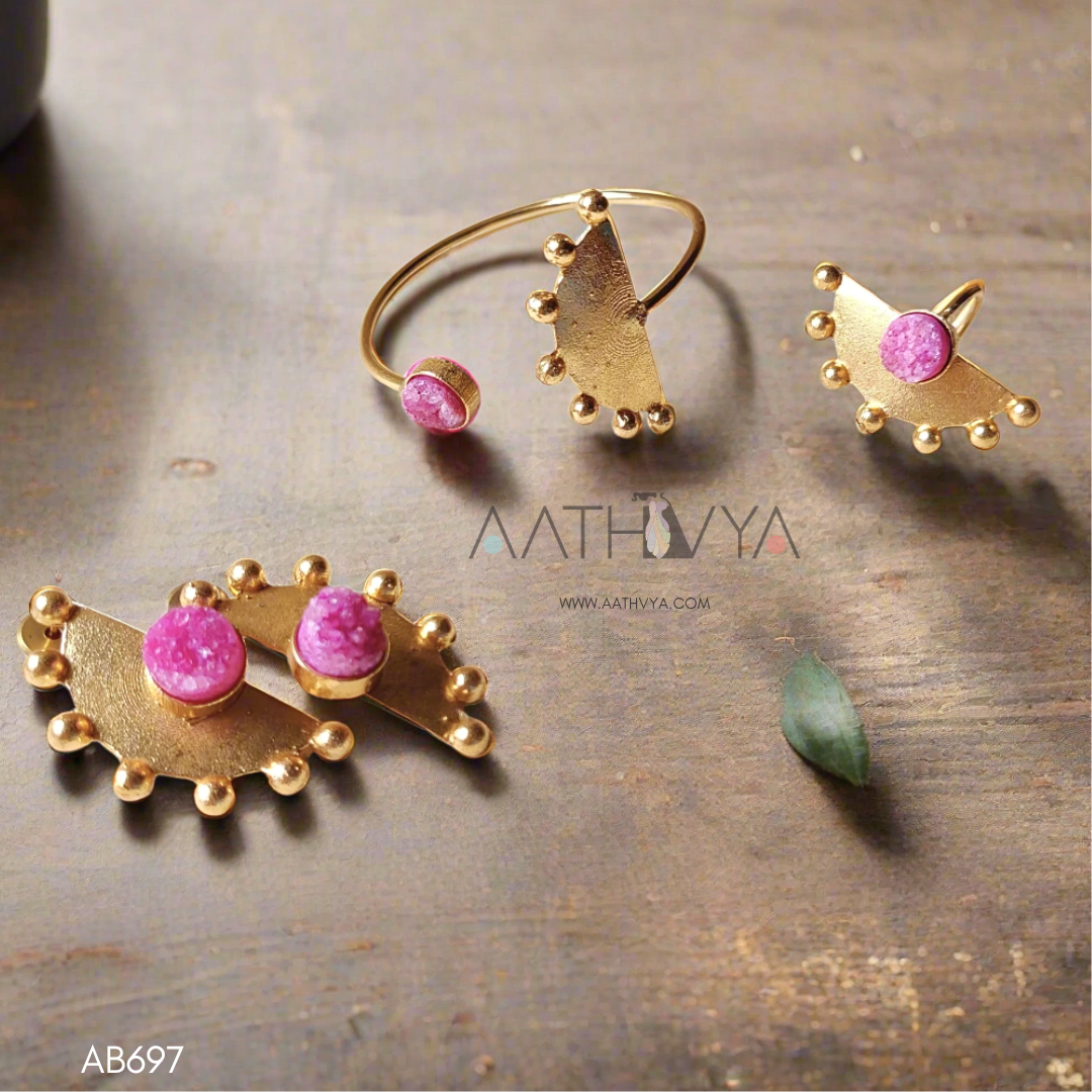 STONE CENTRIC SEMICIRCULAR COMBO SET - AB697