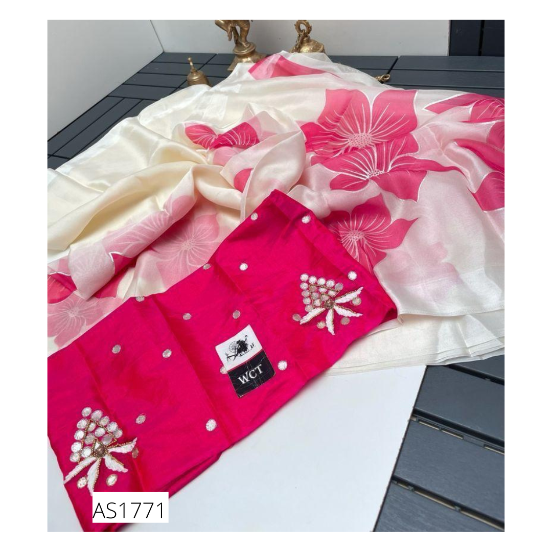 ORGANZA SAREE - AS1771