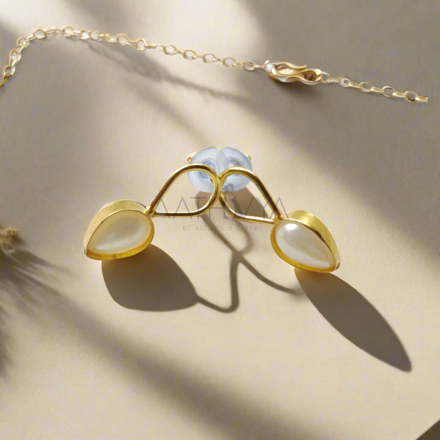 INVERTED TEAR DROP STONE NECKLACE SET - AN1945