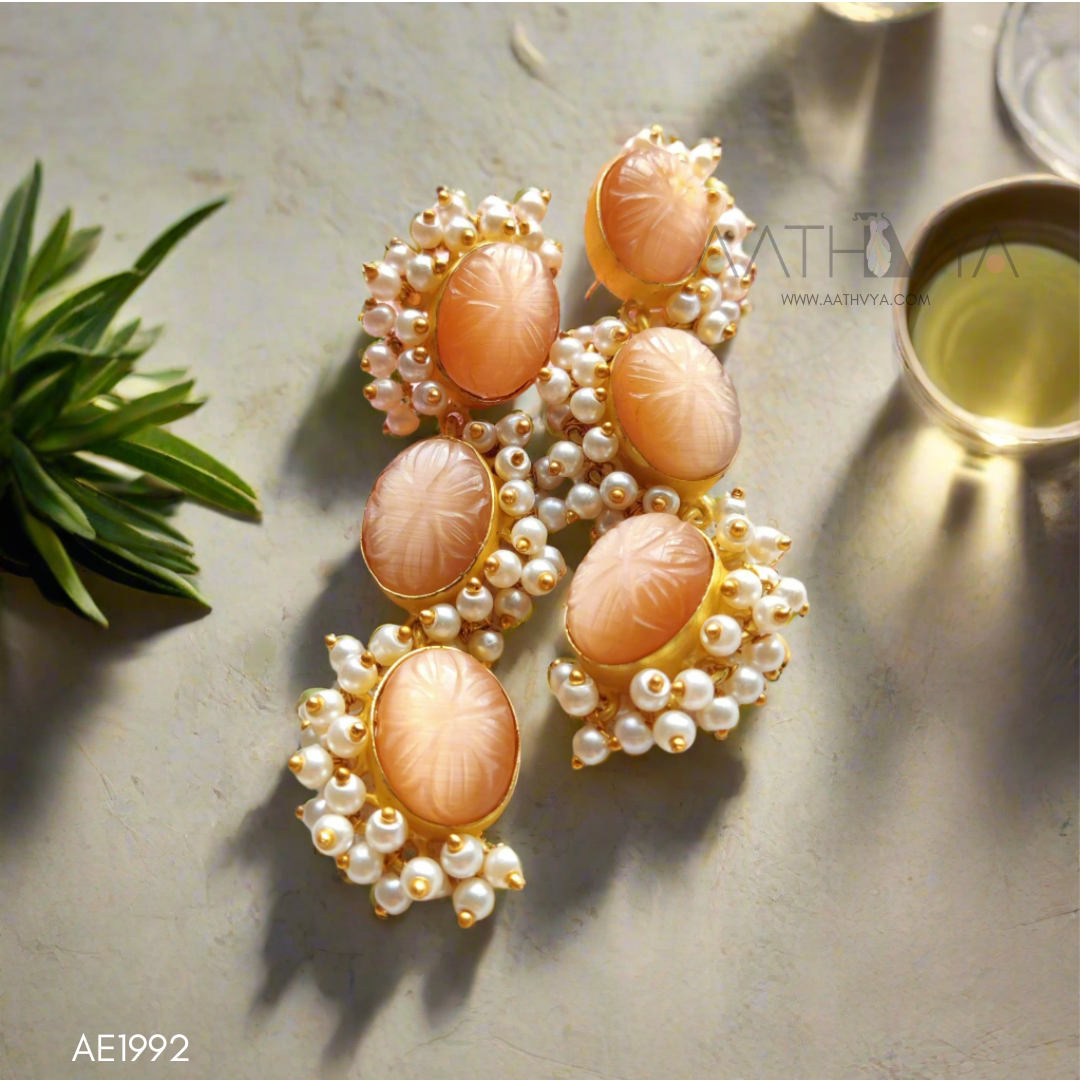 CARVED STONE DANGLERS - AE1992