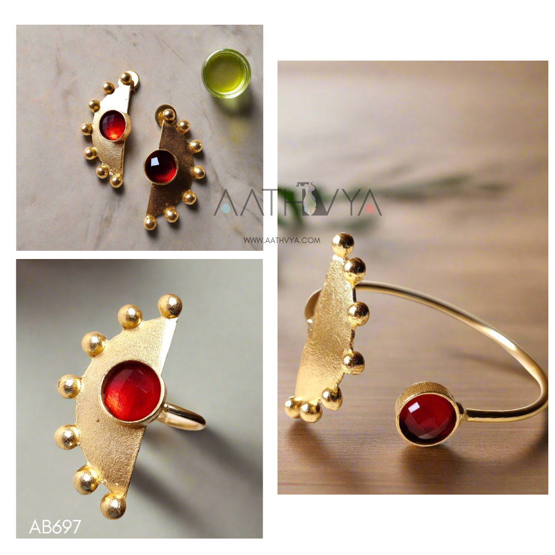 STONE CENTRIC SEMICIRCULAR COMBO SET - AB697