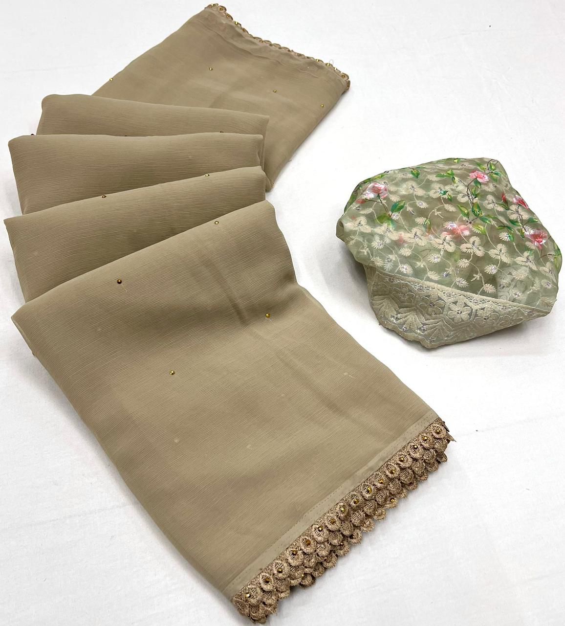 MOSS CHIFFON SAREES - AS1912