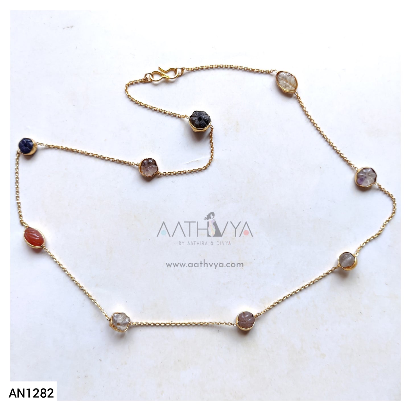 CARVED STONE NECKPIECE - AN1282