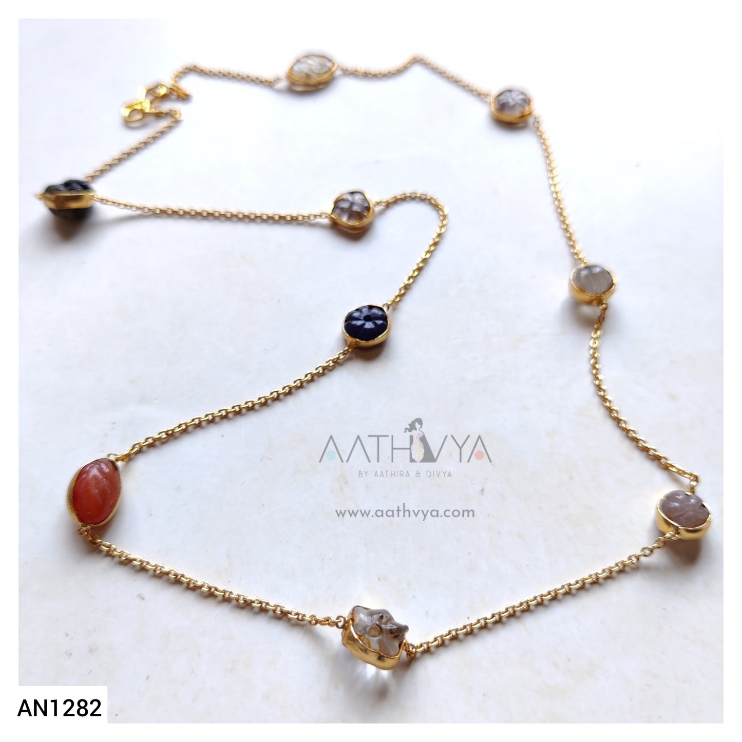 CARVED STONE NECKPIECE - AN1282