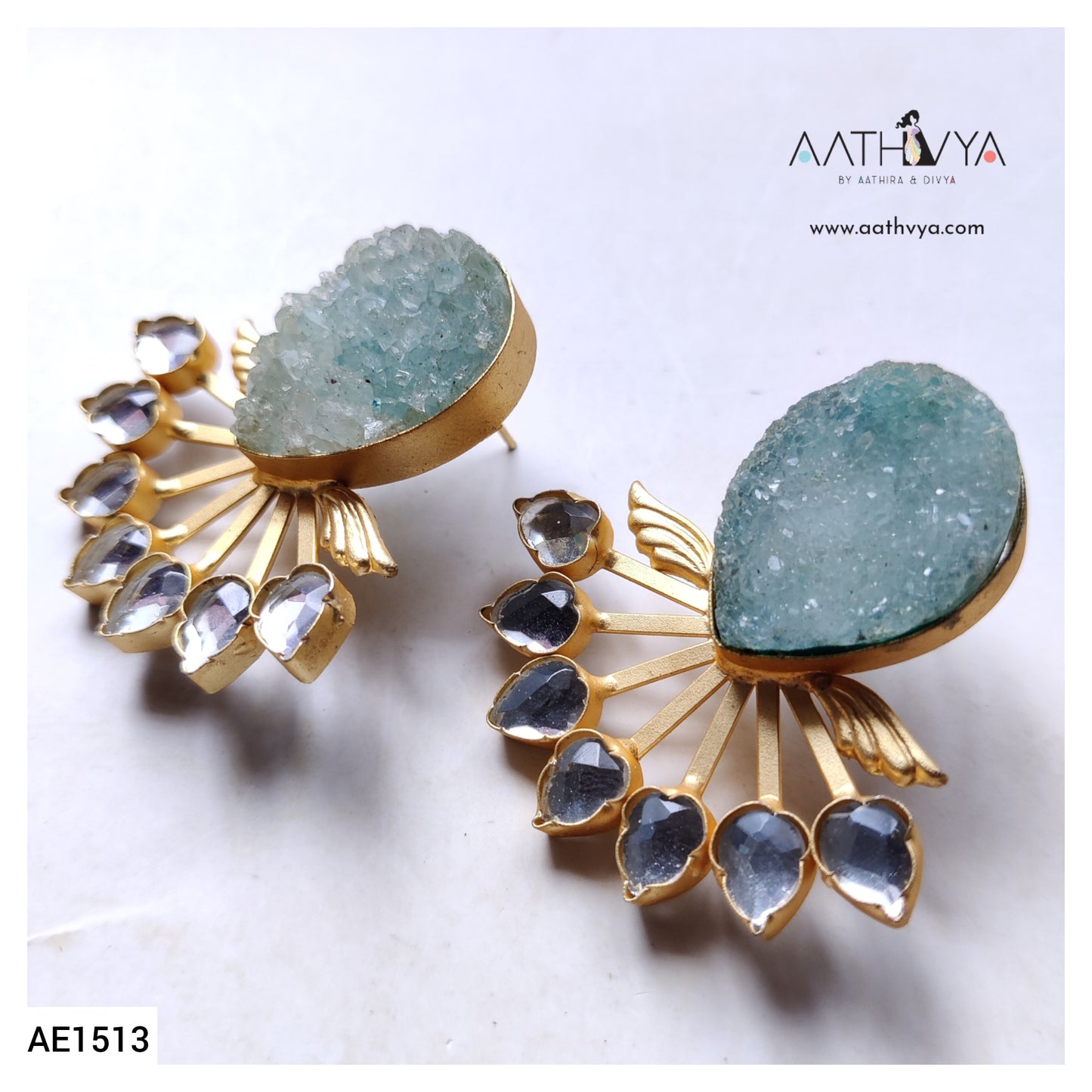 WINGED DRUZY EARRINGS - AE1513