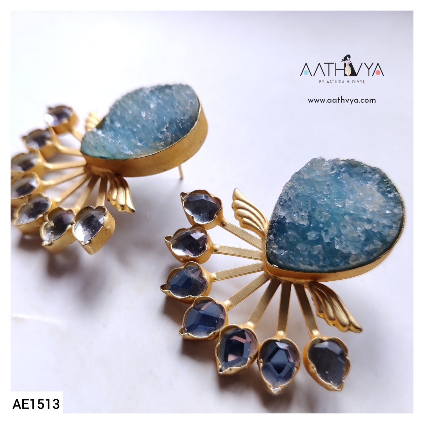 WINGED DRUZY EARRINGS - AE1513