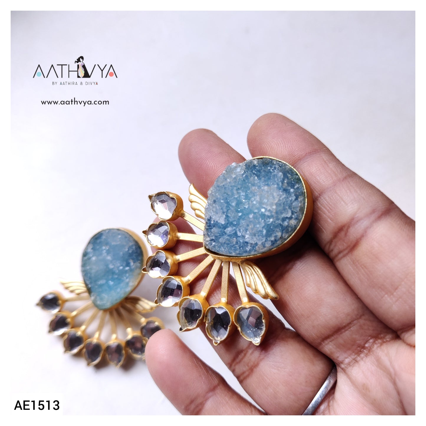 WINGED DRUZY EARRINGS - AE1513
