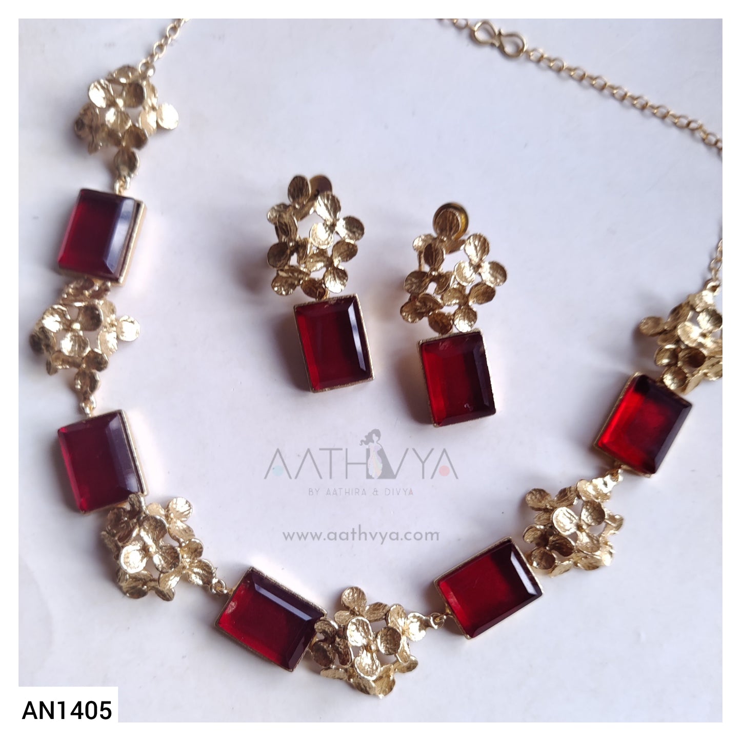 FLORAL STONE SET - AN1405