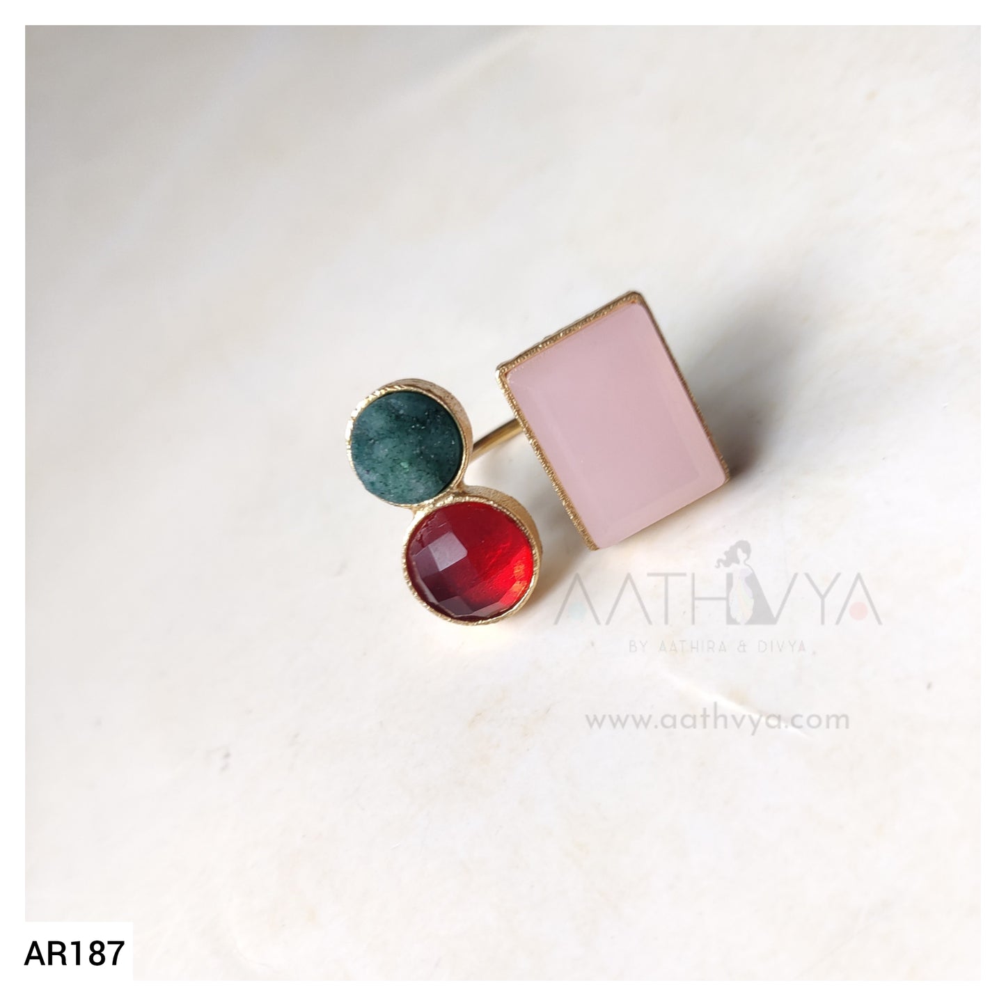 TRI STONE RING - AR187