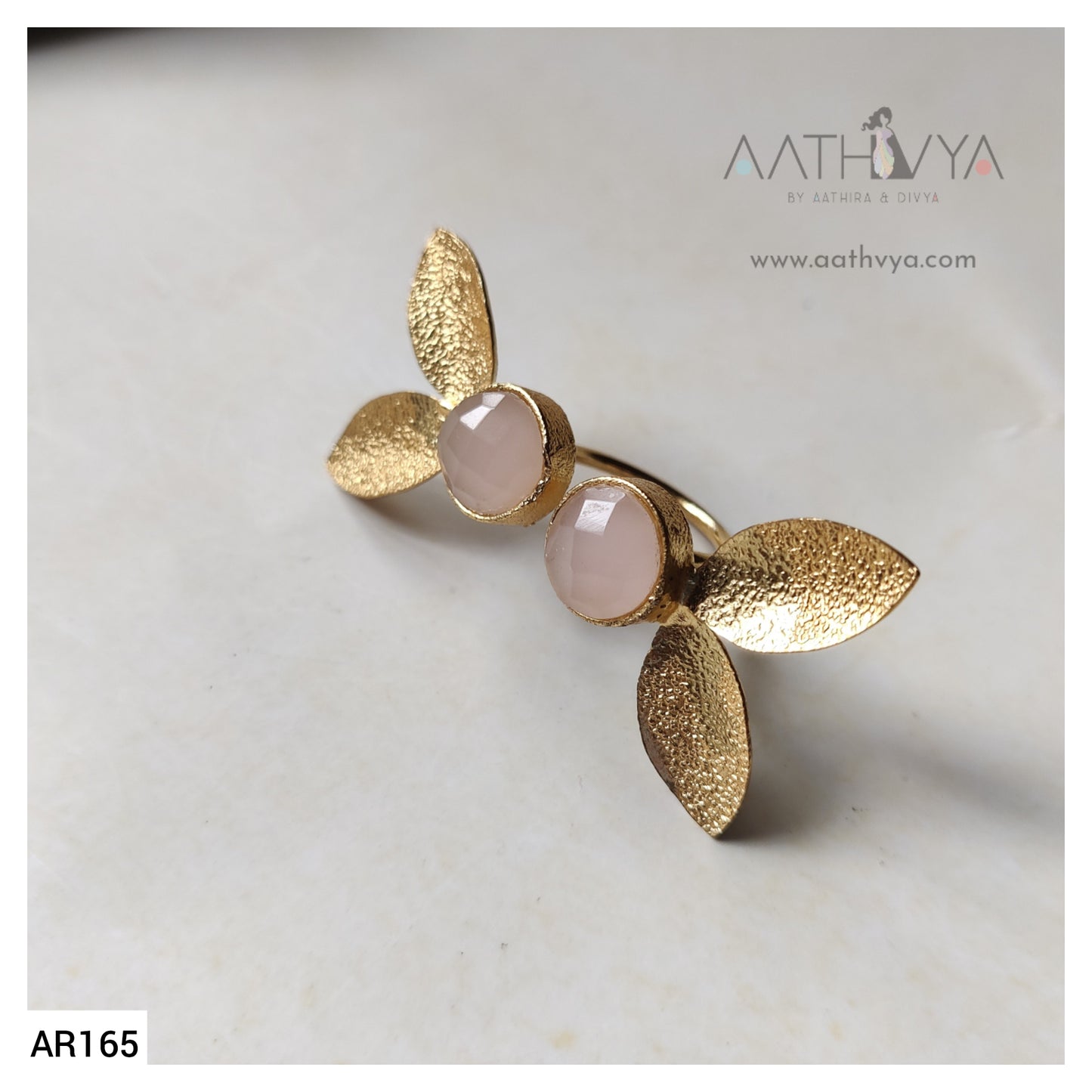 DUAL STONE WINGED RING - AR165