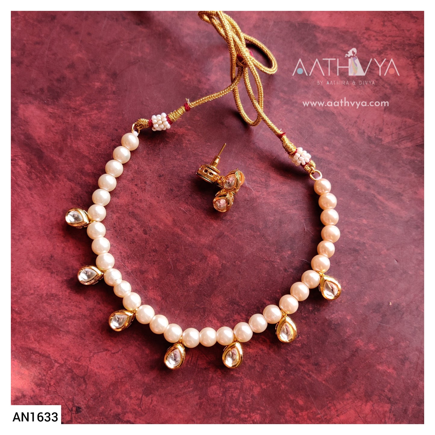 PEARL KUNDAN CHOKER - AN1633