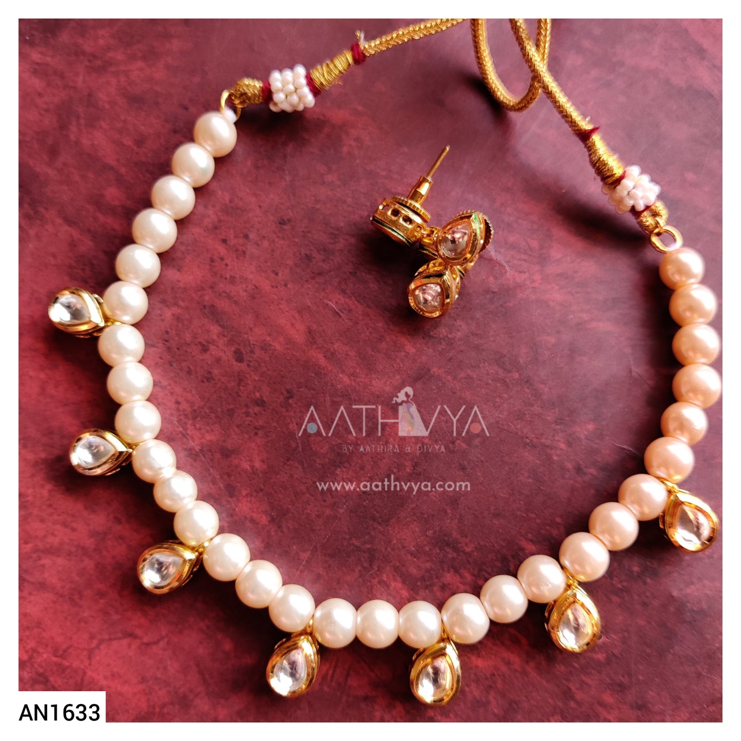 PEARL KUNDAN CHOKER - AN1633