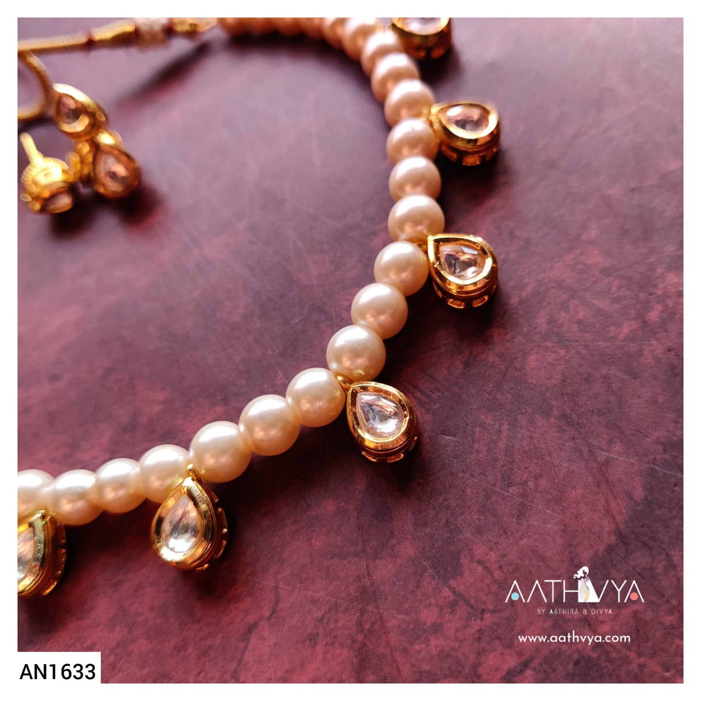 PEARL KUNDAN CHOKER - AN1633