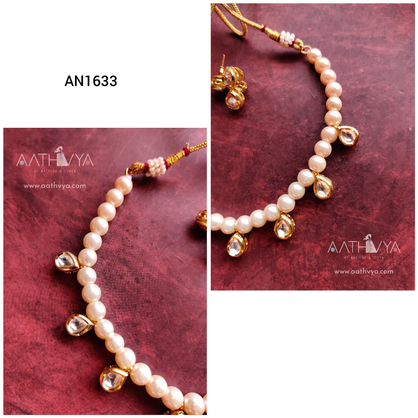 PEARL KUNDAN CHOKER - AN1633