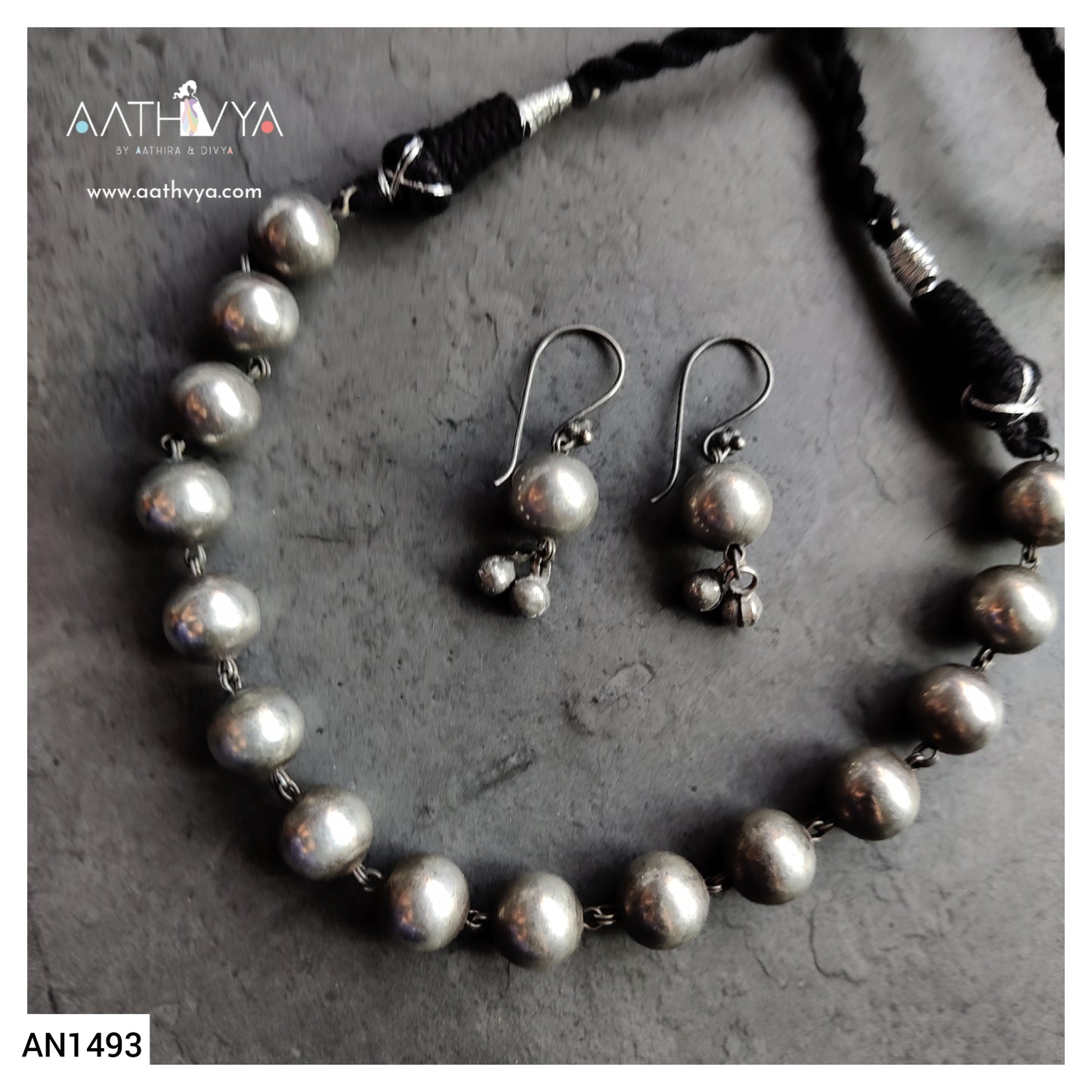 SILVER BALL BEAD SET - AN1493
