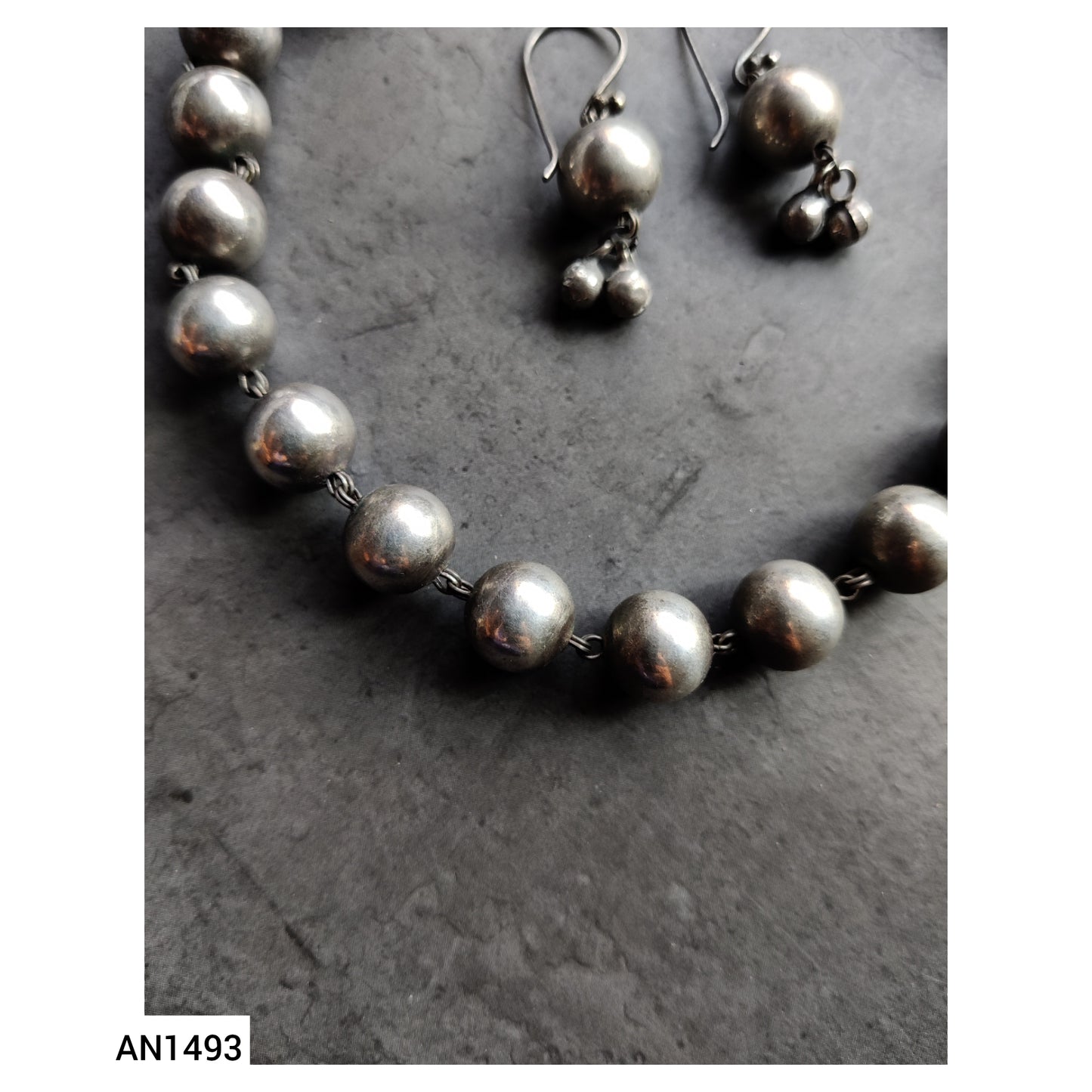 SILVER BALL BEAD SET - AN1493