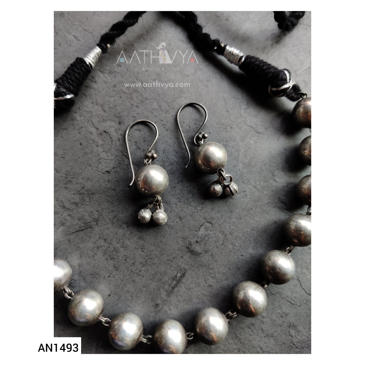 SILVER BALL BEAD SET - AN1493