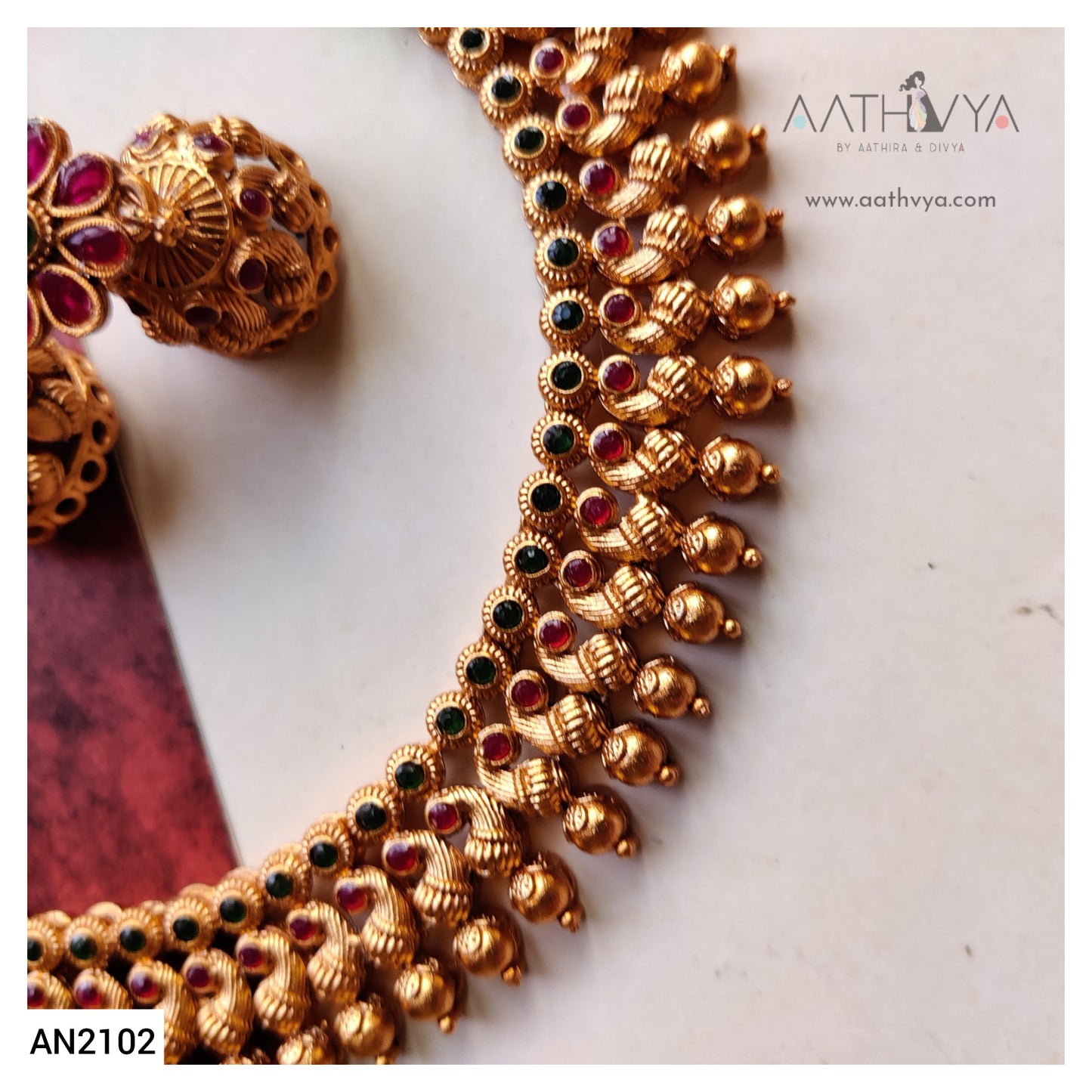 ANTIQUE GOLD PEACOCK SET - AN2102