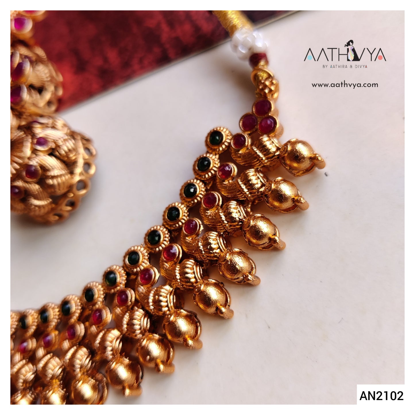 ANTIQUE GOLD PEACOCK SET - AN2102