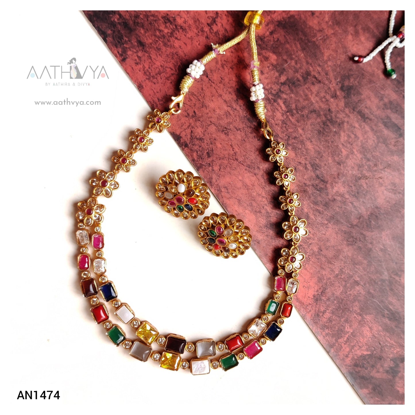TWO LAYER NAVARATNA SET - AN1474