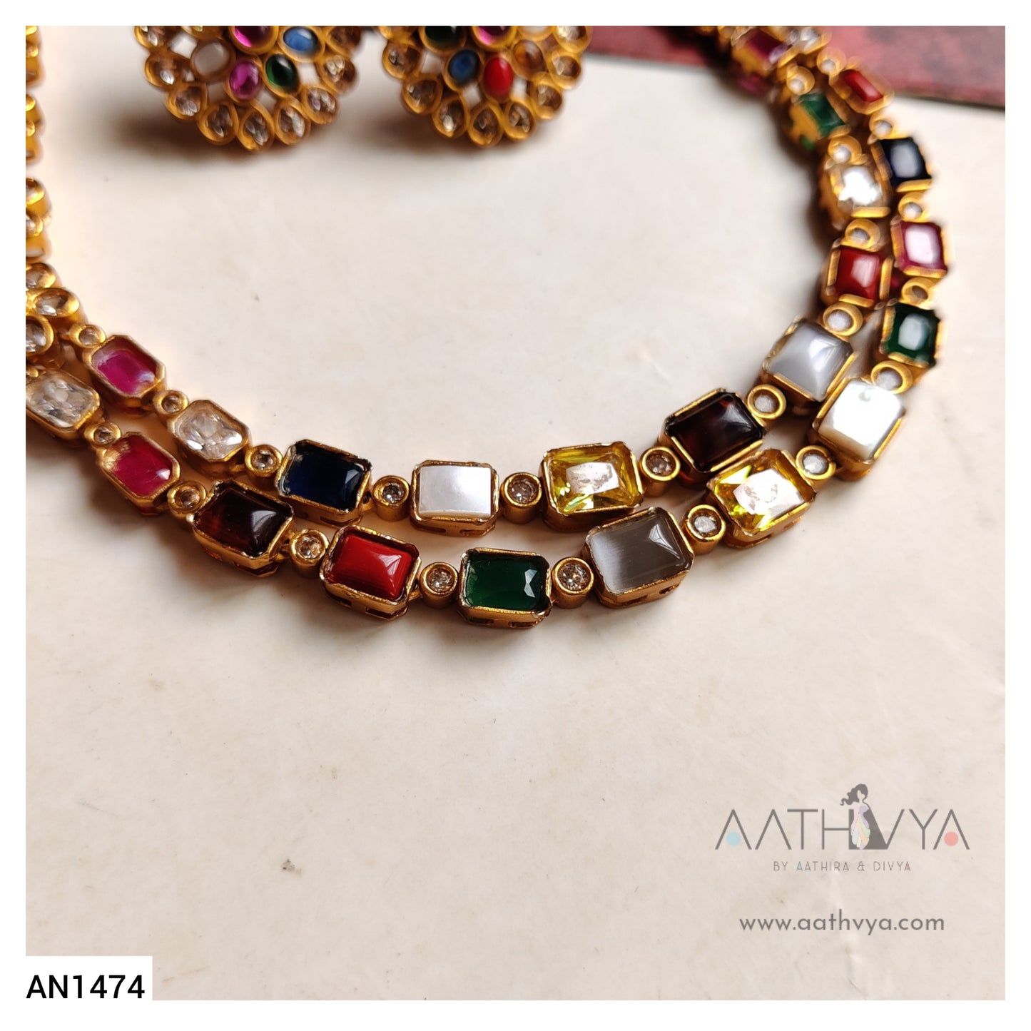 TWO LAYER NAVARATNA SET - AN1474