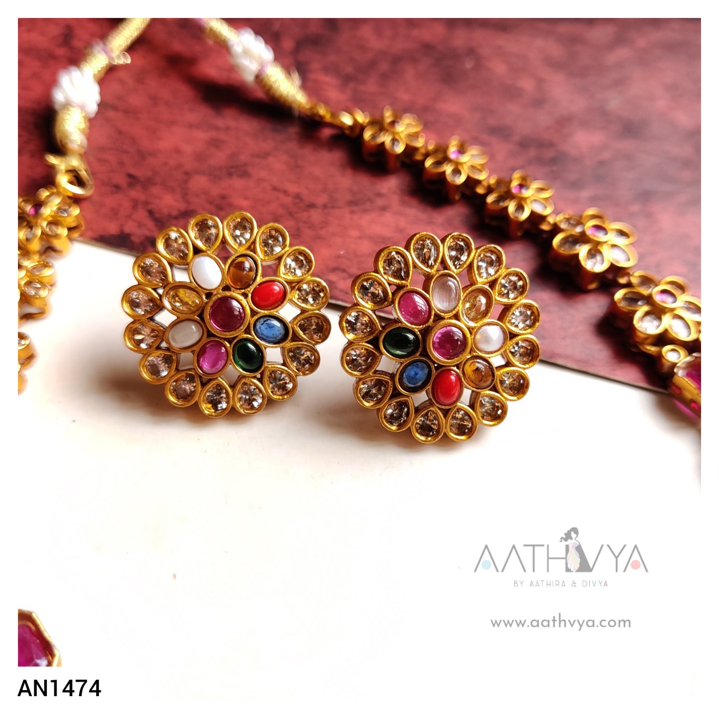 TWO LAYER NAVARATNA SET - AN1474