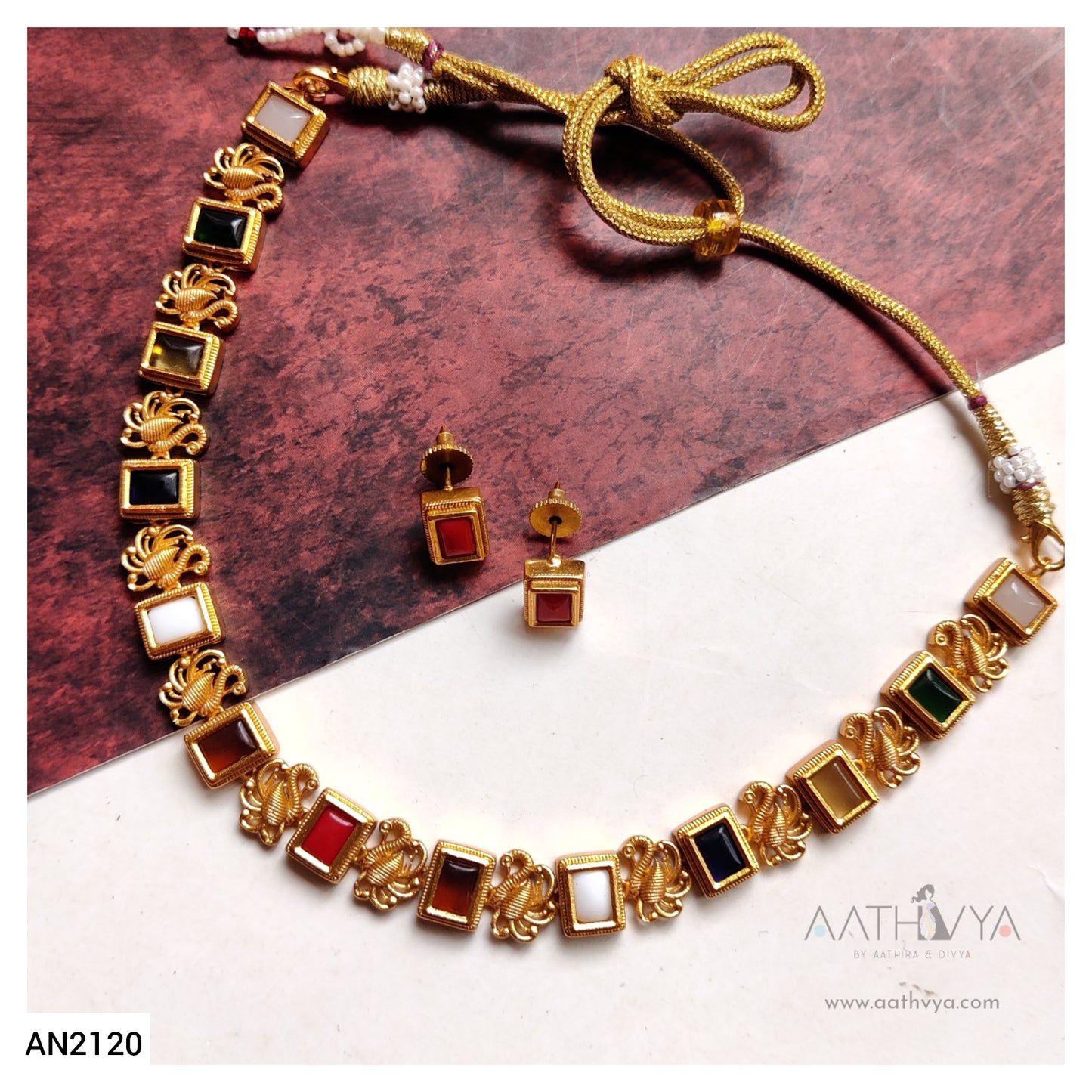 VIHAAN - MULTICOLOURED AD CHOKER SET - AN2120