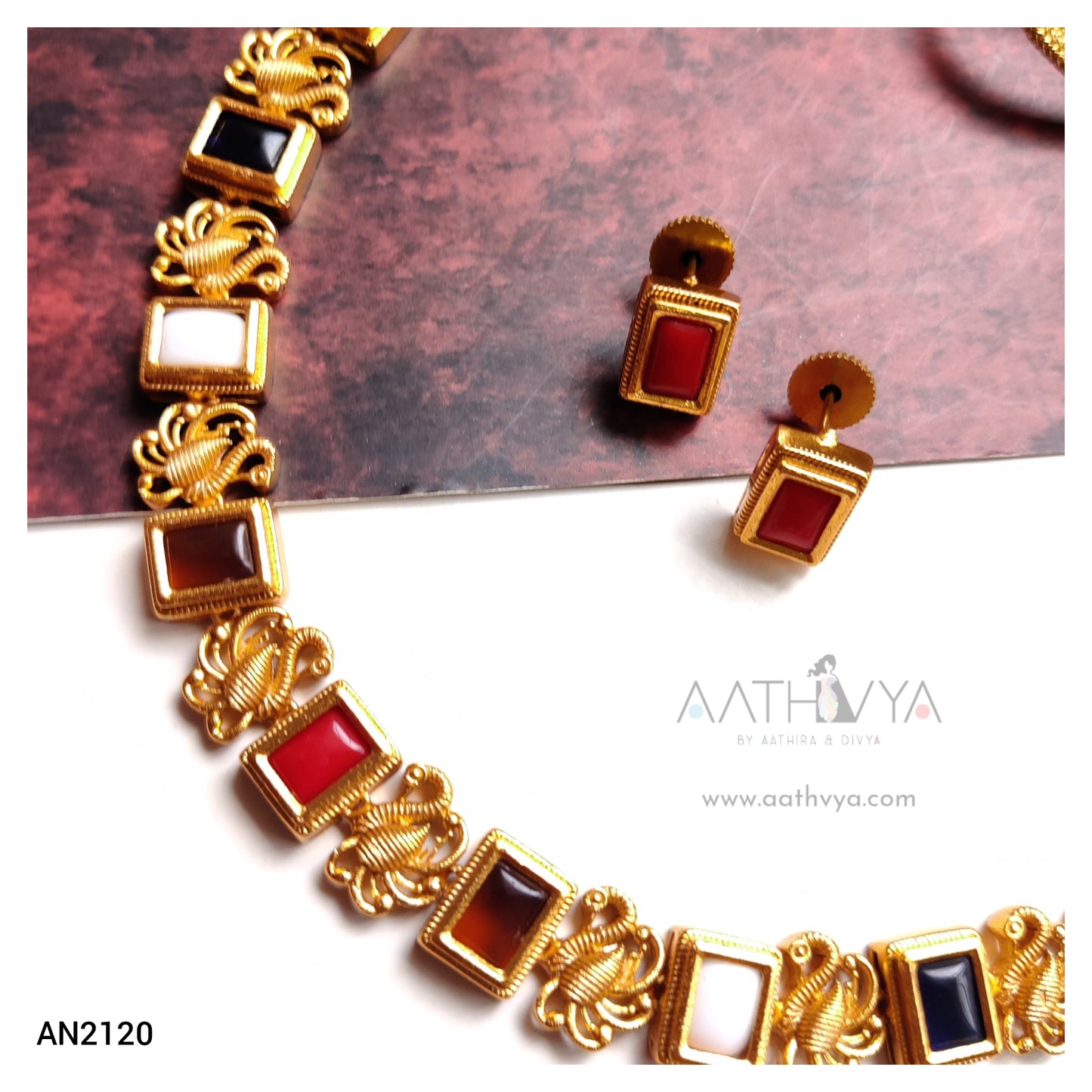 VIHAAN - MULTICOLOURED AD CHOKER SET - AN2120