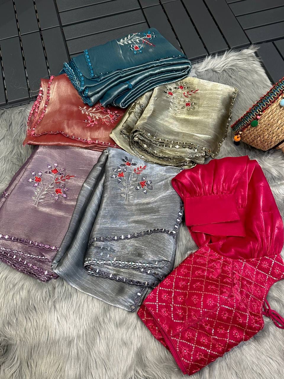 SHIMMER ORGANZA SAREES - AS1882