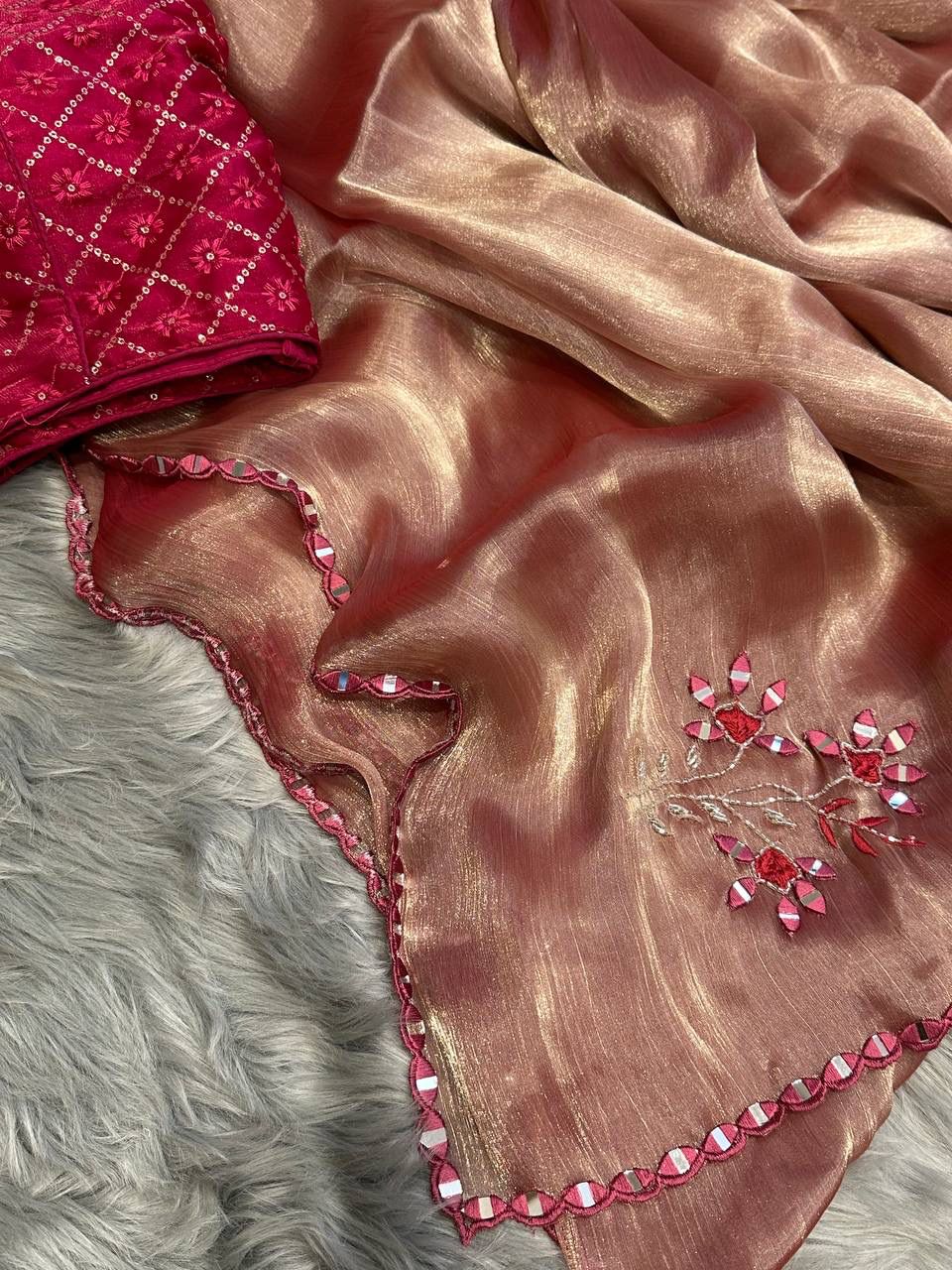 SHIMMER ORGANZA SAREES - AS1882
