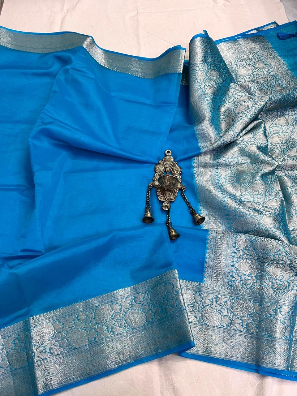 SEMI ORGANZA SILK SAREE - AS1884
