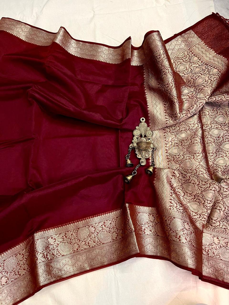 SEMI ORGANZA SILK SAREE - AS1884