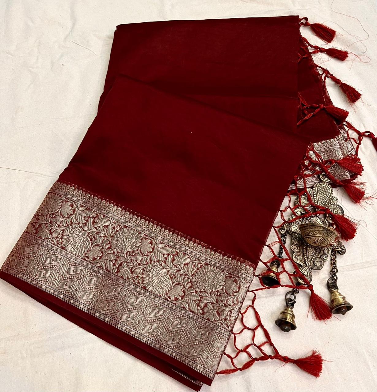 SEMI ORGANZA SILK SAREE - AS1884