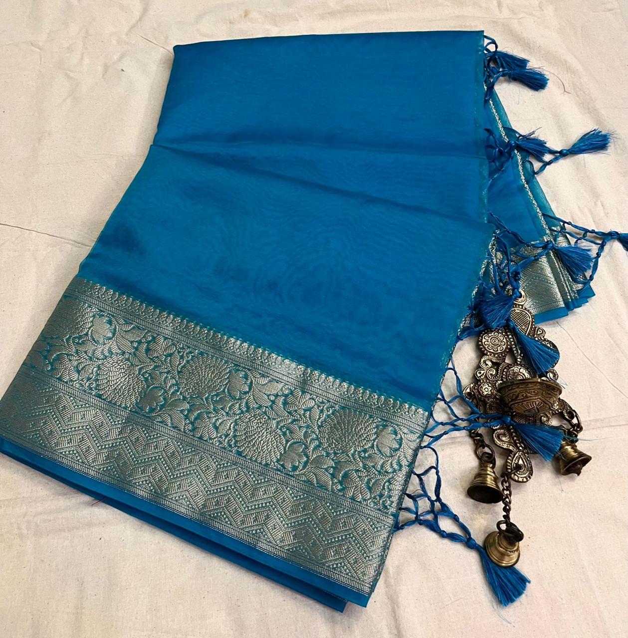 SEMI ORGANZA SILK SAREE - AS1884