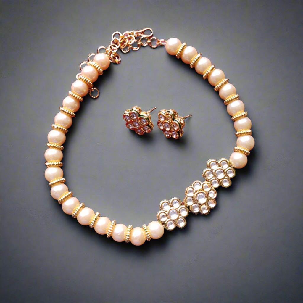 KUNDAN PEARL CHOKER - AN1413