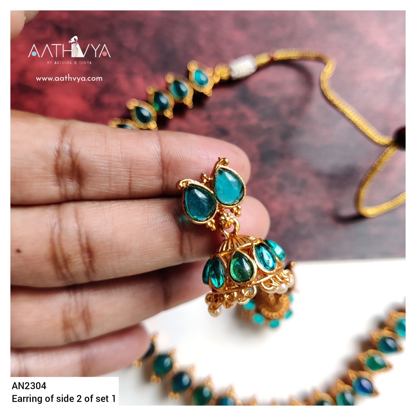 REVERSIBLE MATTE NECKLACE SET - AN2304