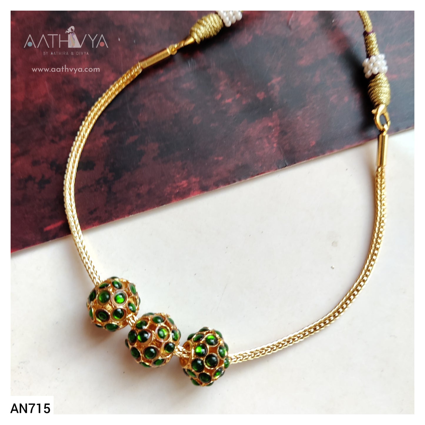 TRI BALL PENDANT NECKLACE - AN715