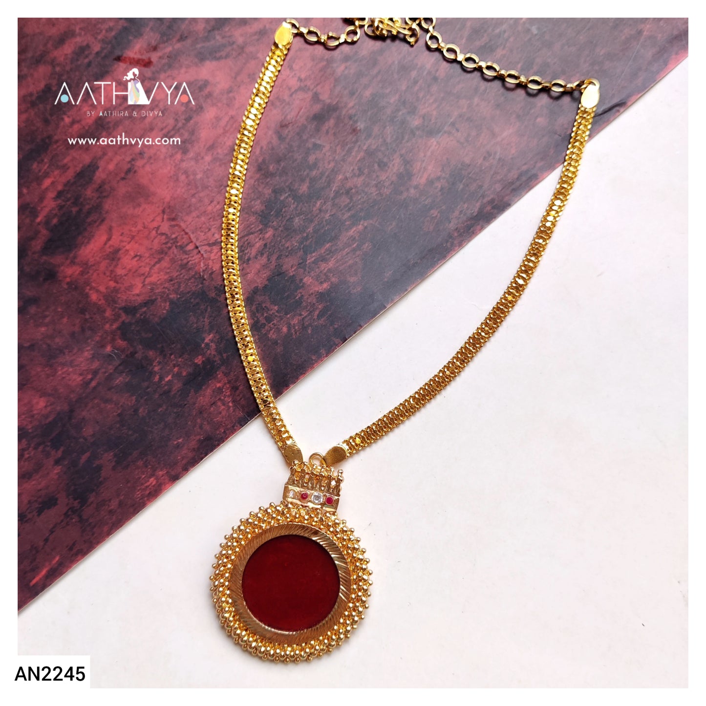 ROUND PENDANT NECKPIECE SET - AN2245