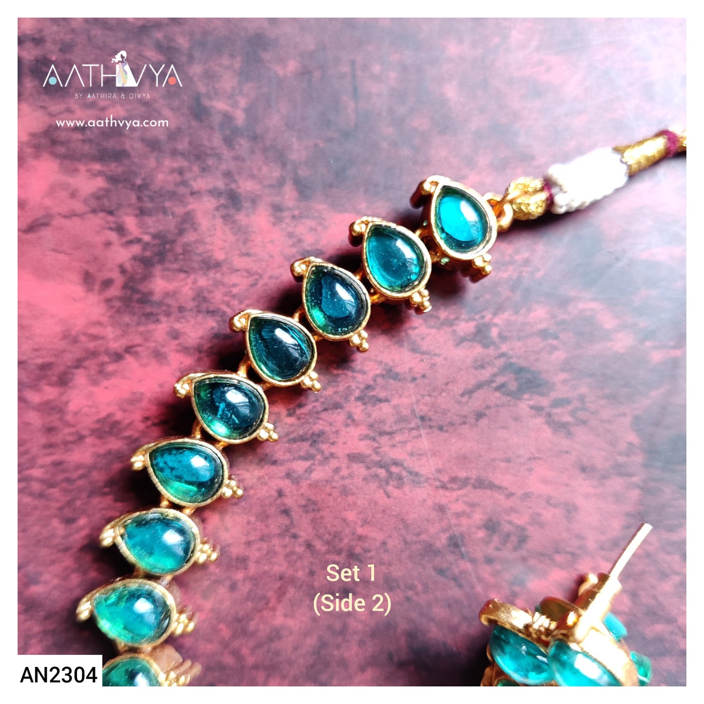 REVERSIBLE MATTE NECKLACE SET - AN2304