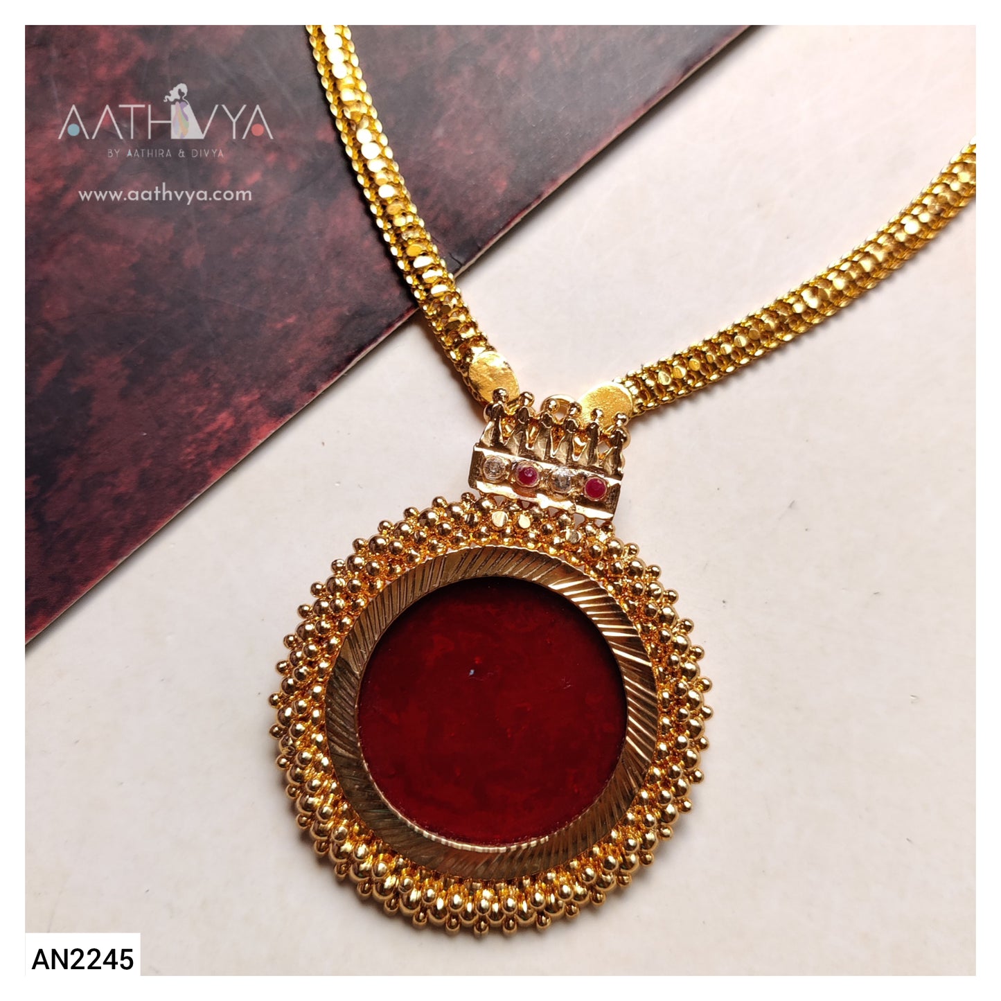 ROUND PENDANT NECKPIECE SET - AN2245