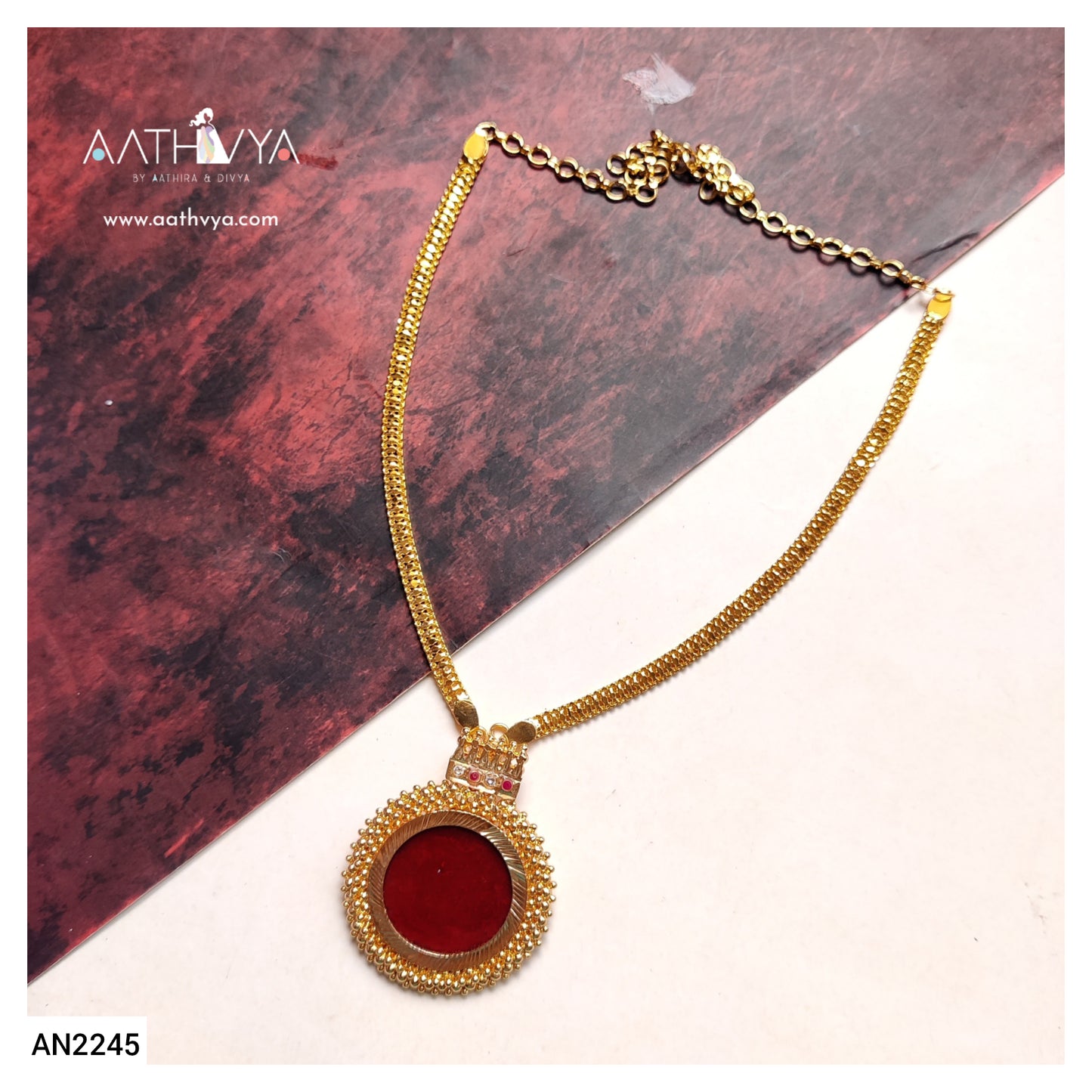 ROUND PENDANT NECKPIECE SET - AN2245