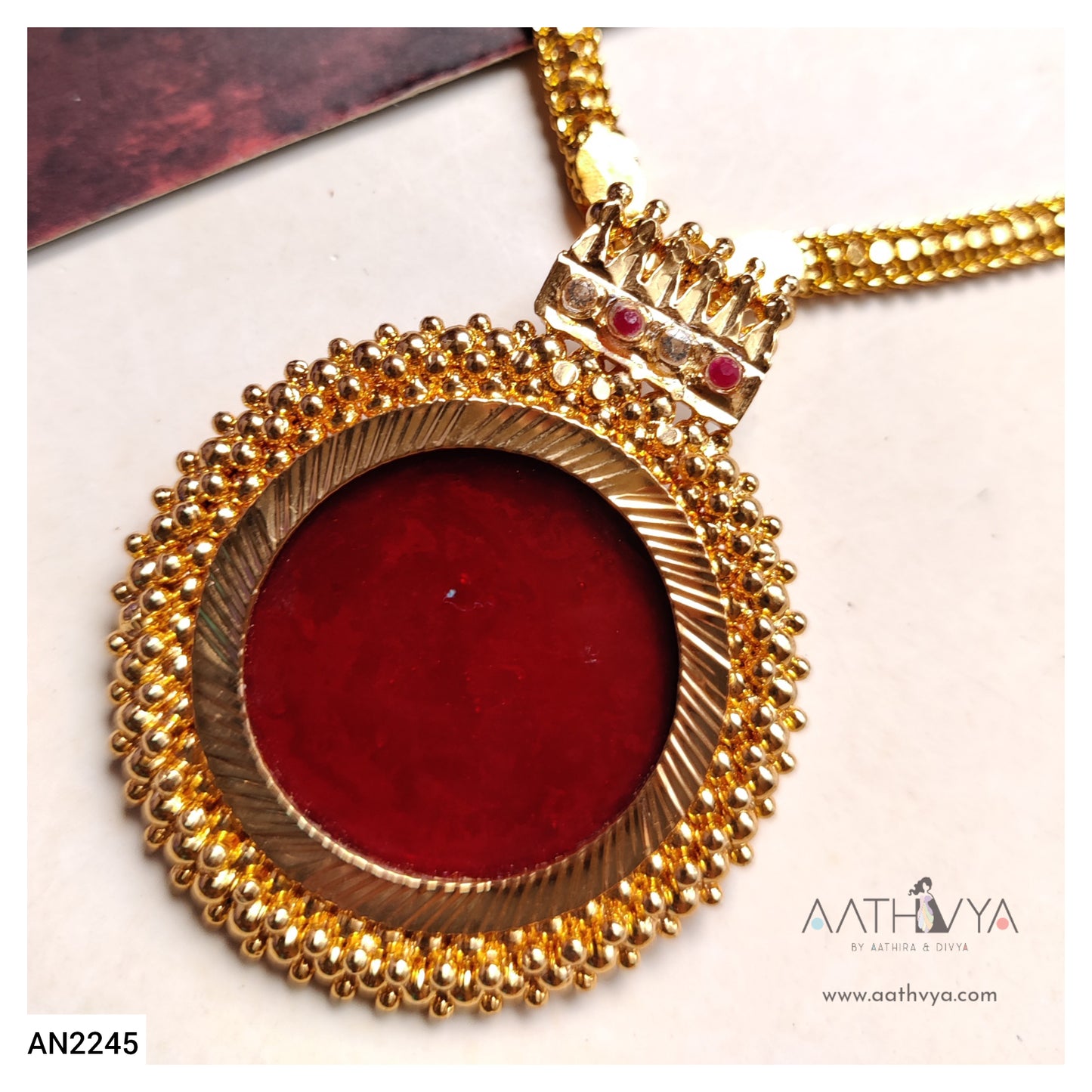 ROUND PENDANT NECKPIECE SET - AN2245