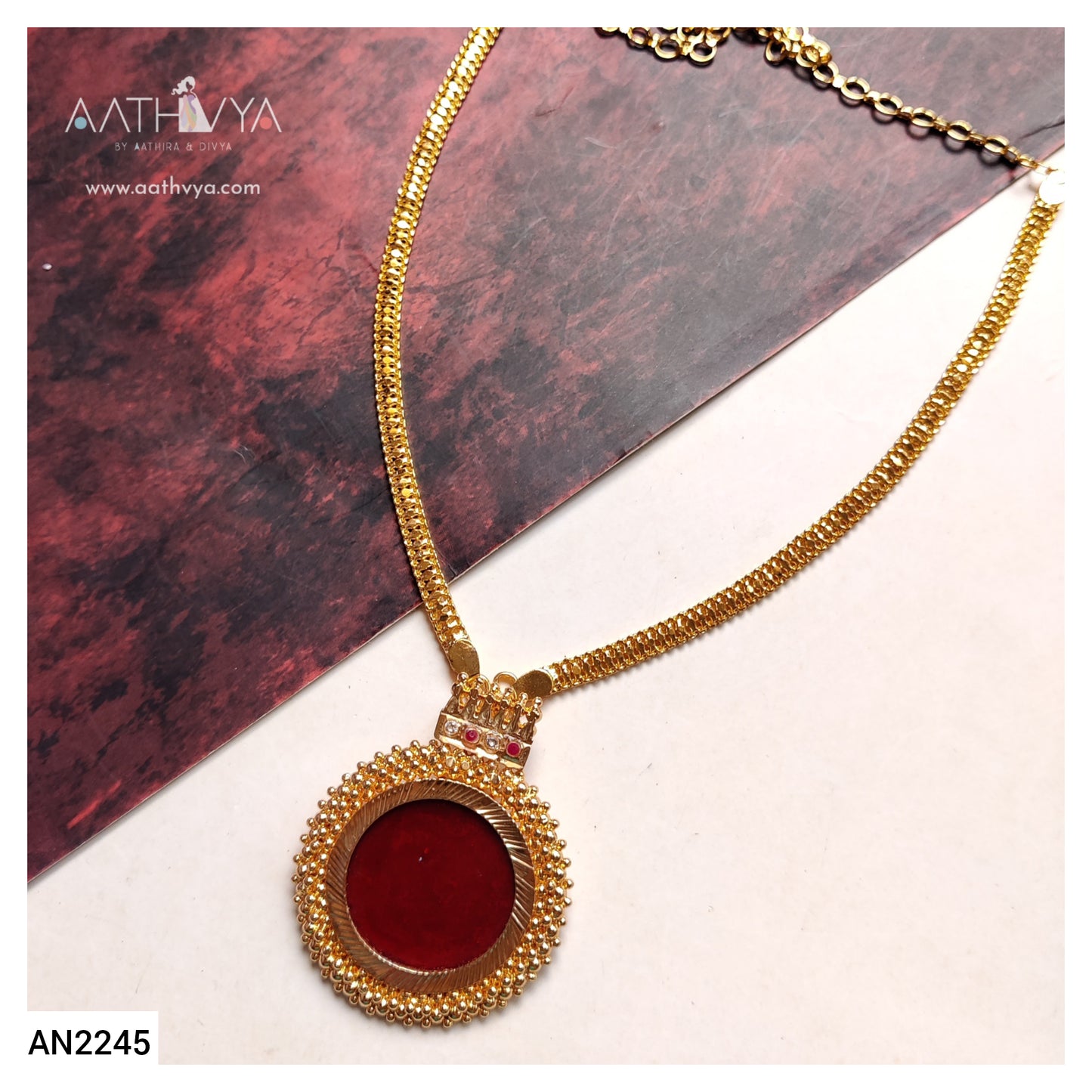 ROUND PENDANT NECKPIECE SET - AN2245