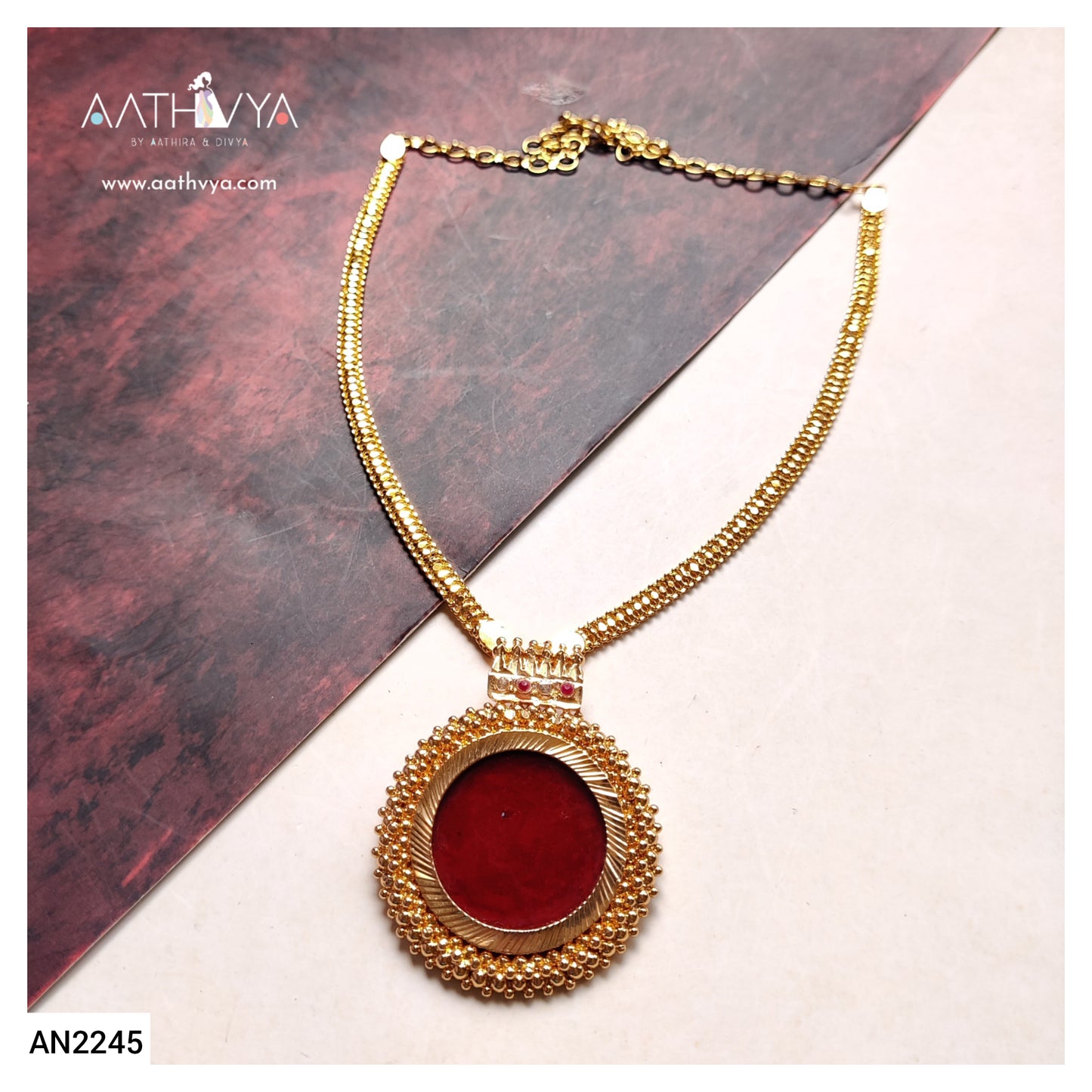 ROUND PENDANT NECKPIECE SET - AN2245