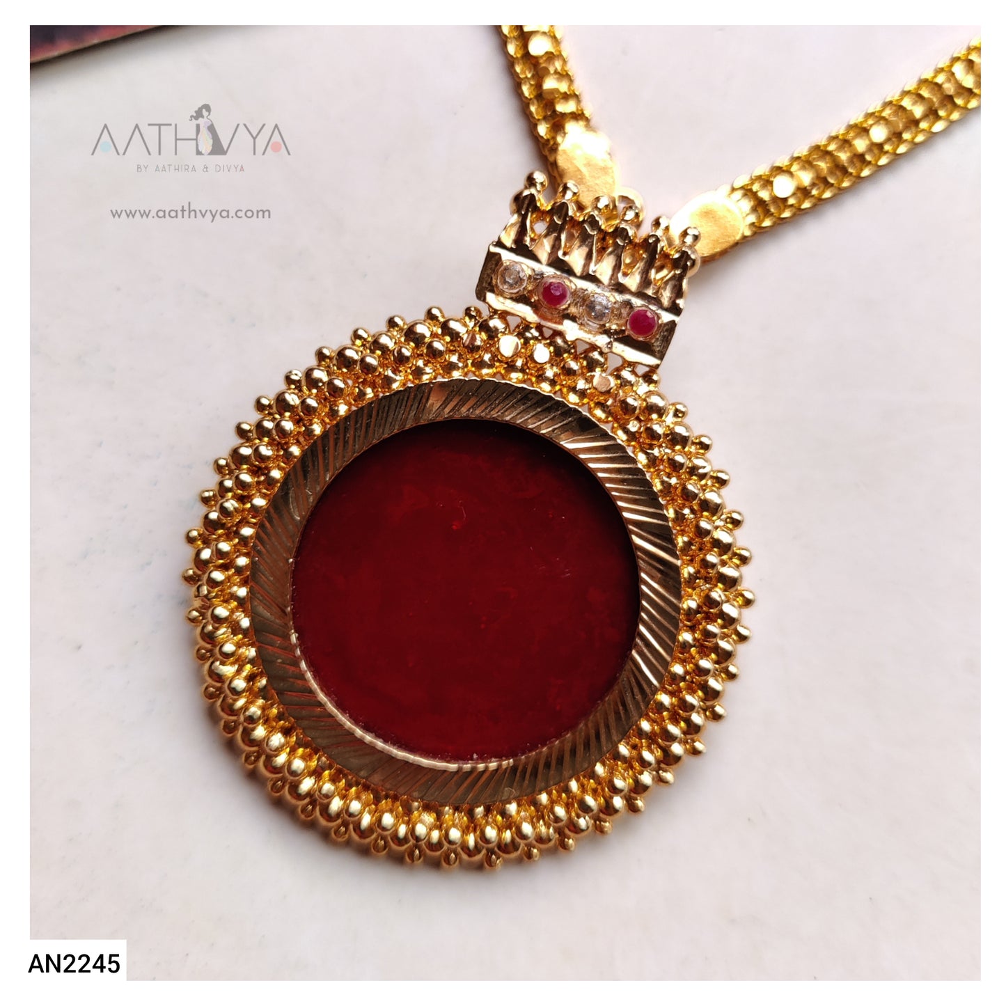 ROUND PENDANT NECKPIECE SET - AN2245
